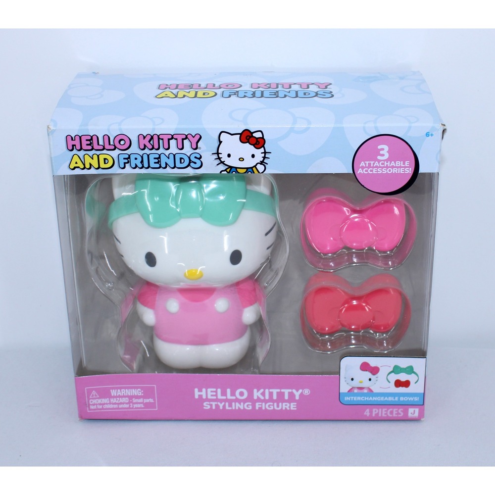 Hello Kitty Styling Figure with 3 Interchangeable Bows 4 Pieces Jazwares